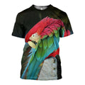 Parrot graphic t-shirt, unisex cotton tee
