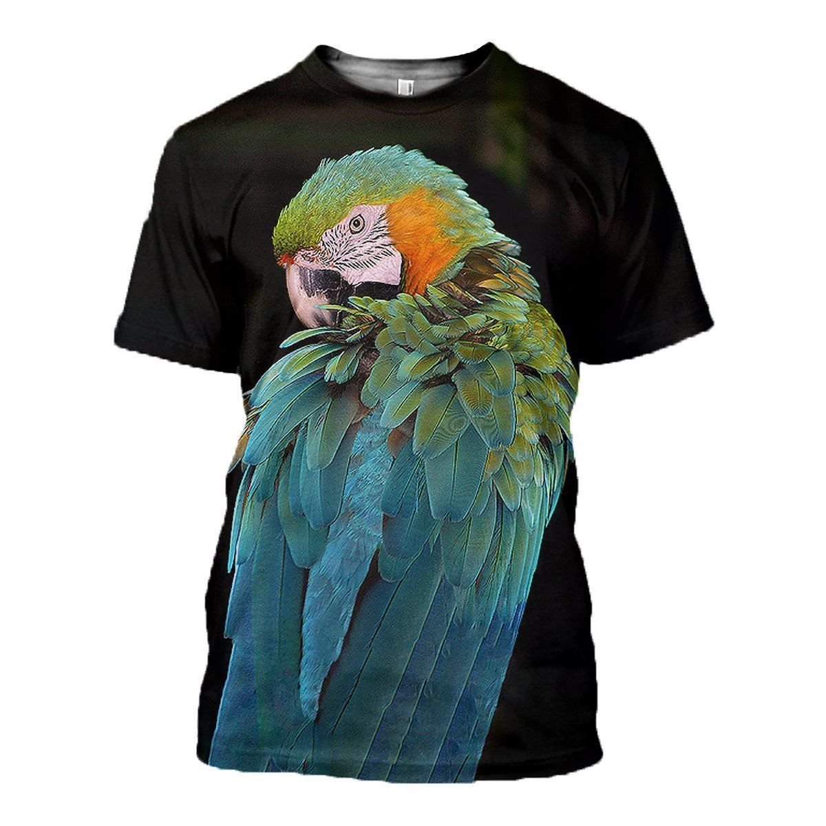 Parrot graphic t-shirt, unisex cotton tee