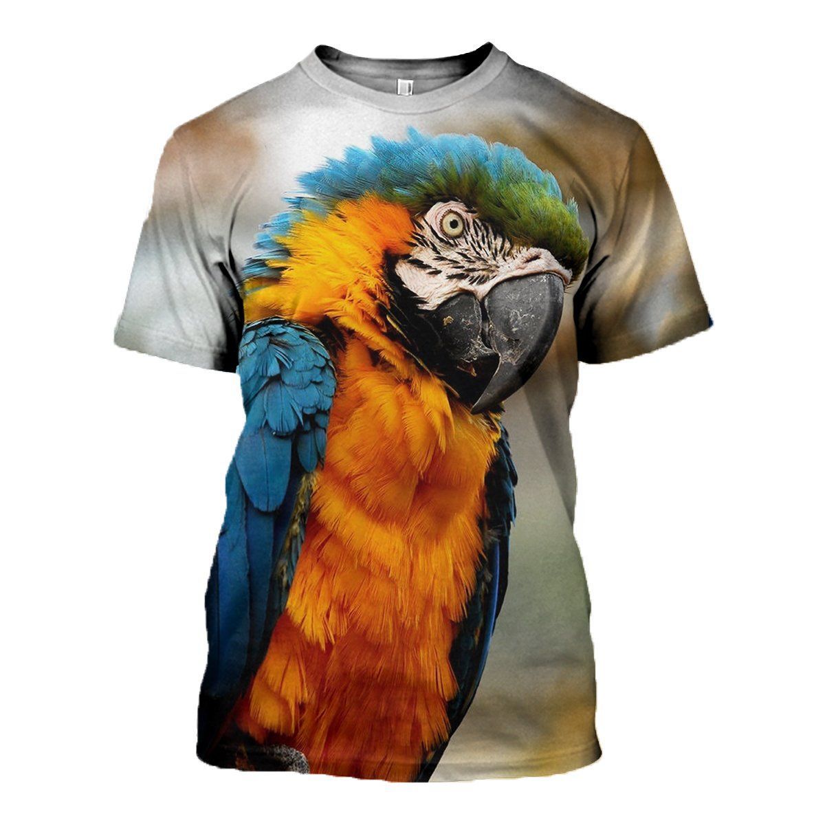 Parrot graphic t-shirt, unisex cotton tee