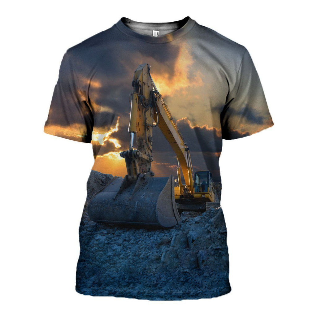 Excavator graphic t-shirt, unisex cotton tee