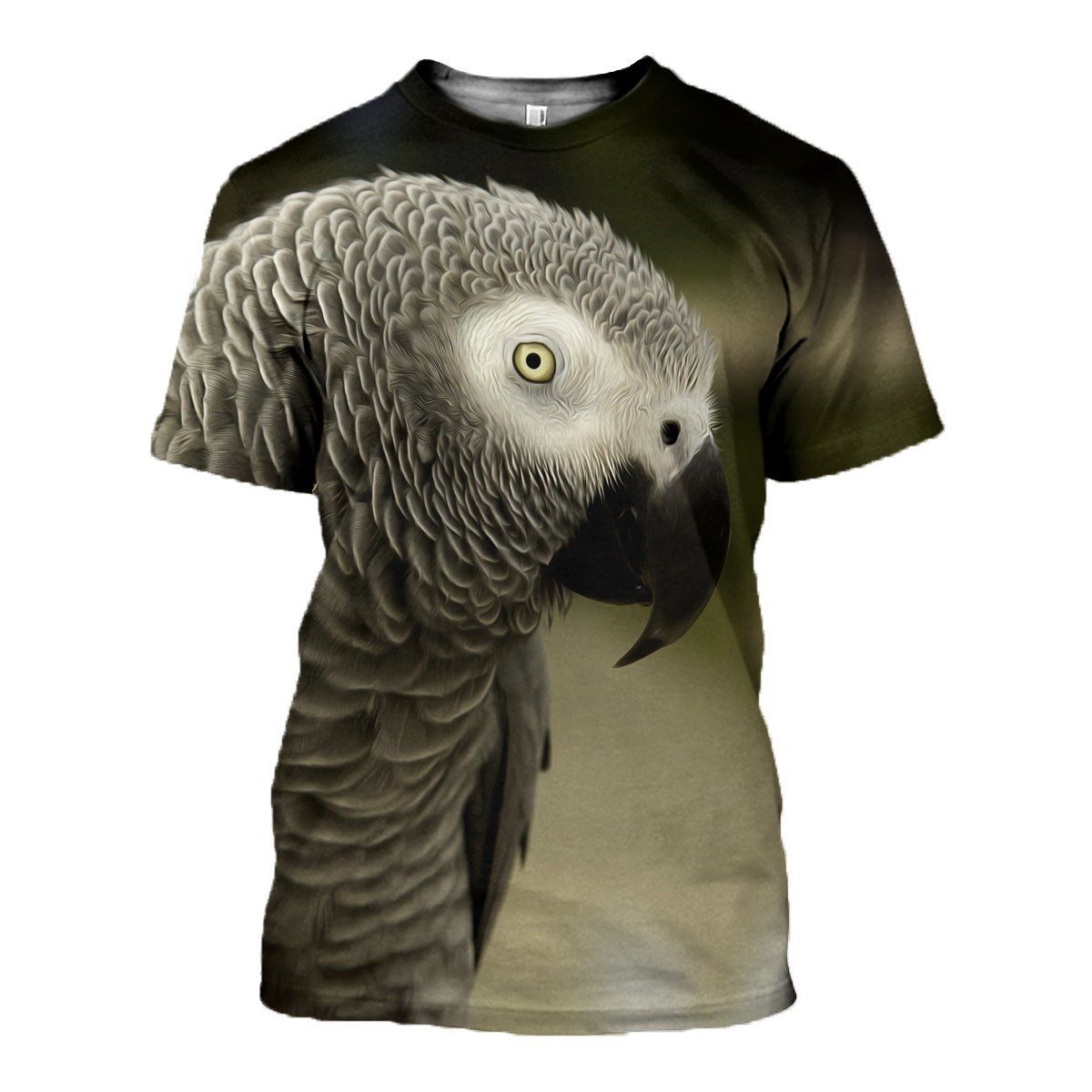 Grey Parrot graphic t-shirt, unisex cotton tee