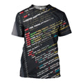 Code graphic t-shirt, unisex cotton tee