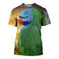 Green Parrot graphic t-shirt, unisex cotton tee