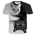 Cat graphic t-shirt, unisex cotton tee