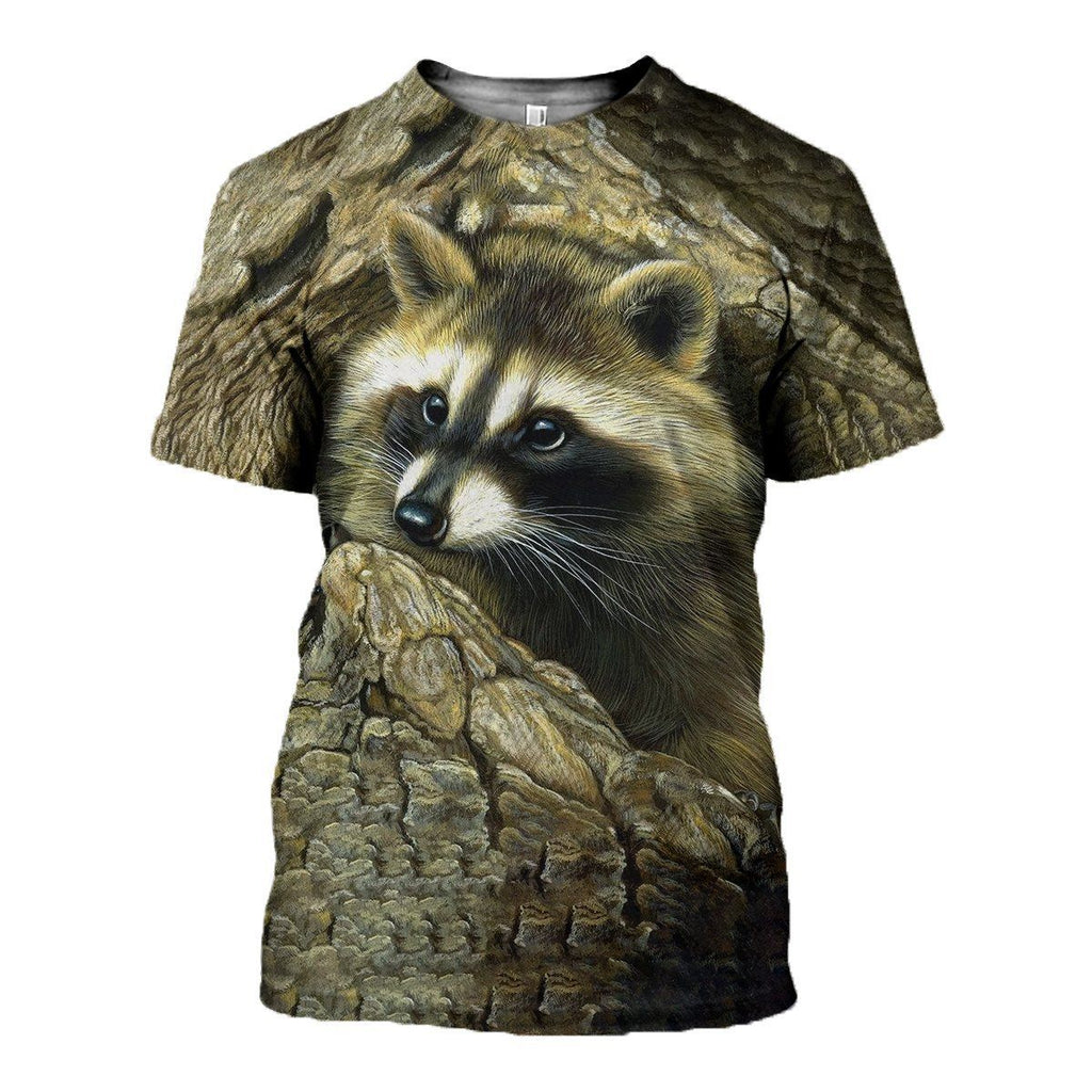 Raccoon graphic t-shirt, unisex cotton tee