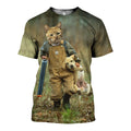 Cat Hunting and Shorts Beautiful graphic t-shirt, unisex cotton tee