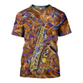 Saxophone Art graphic t-shirt, unisex cotton tee