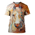 Horse Painting Art graphic t-shirt, unisex cotton tee