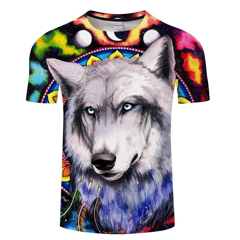 Wolf Galaxy graphic t-shirt, unisex cotton tee