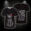 Cat Day of the Dead graphic t-shirt, unisex cotton tee