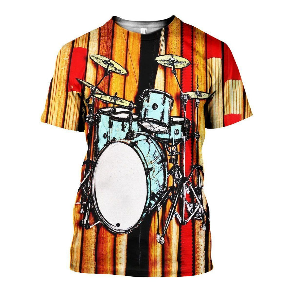 Drum Set graphic t-shirt, unisex cotton tee