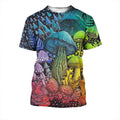 Colorful Drawn Mushroom graphic t-shirt, unisex cotton tee