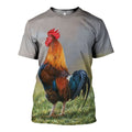 Rooster graphic t-shirt, unisex cotton tee