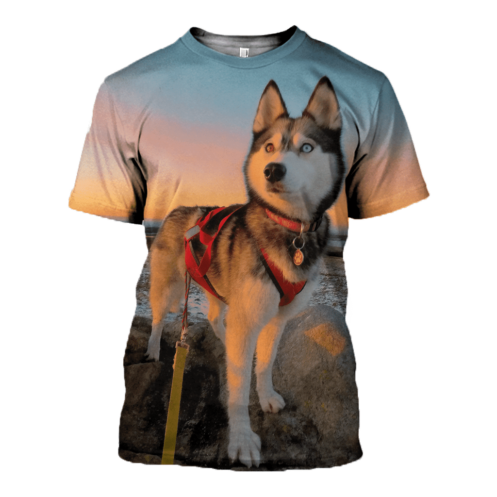Husky graphic t-shirt, unisex cotton tee