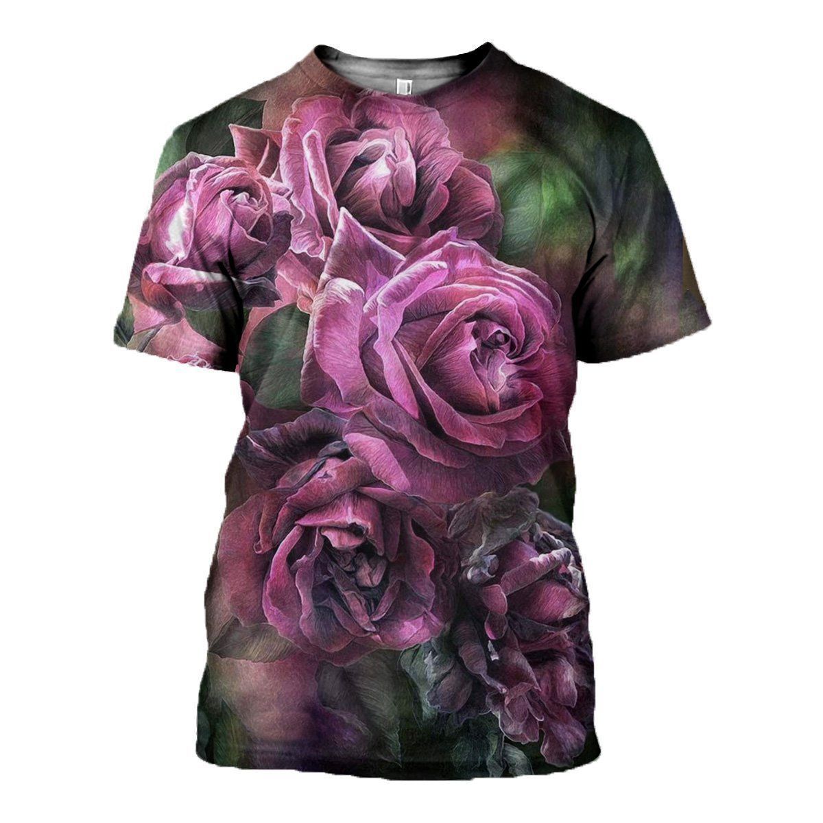 Rose Flower graphic t-shirt, unisex cotton tee