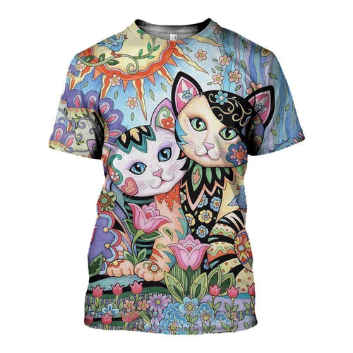 Cat Adul graphic t-shirt, unisex cotton tee