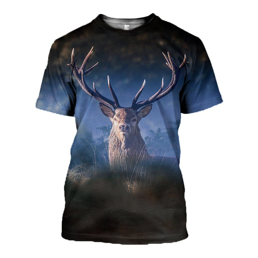 Deer graphic t-shirt, unisex cotton tee
