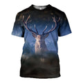 Deer graphic t-shirt, unisex cotton tee