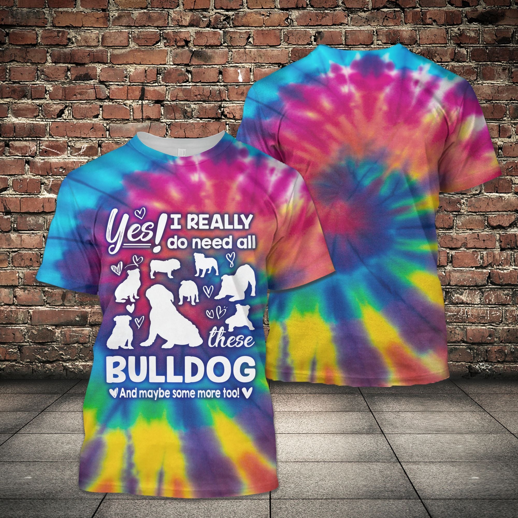 Bulldog graphic t-shirt, unisex cotton tee