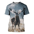 Deer graphic t-shirt, unisex cotton tee