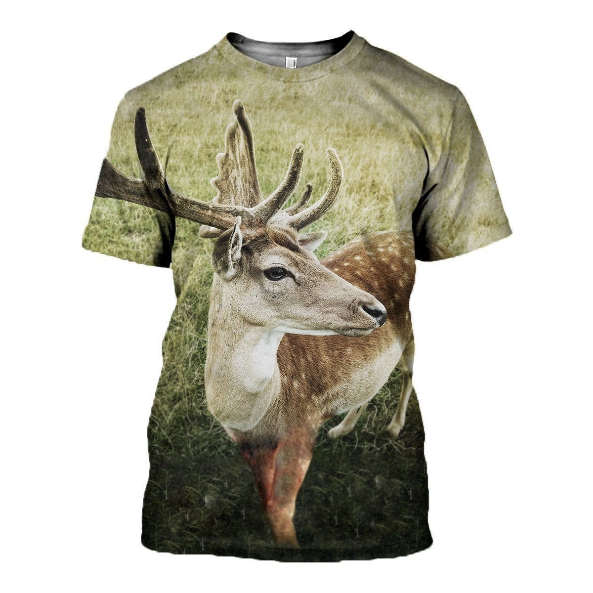 Deer graphic t-shirt, unisex cotton tee