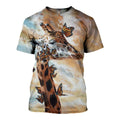 Giraffe graphic t-shirt, unisex cotton tee