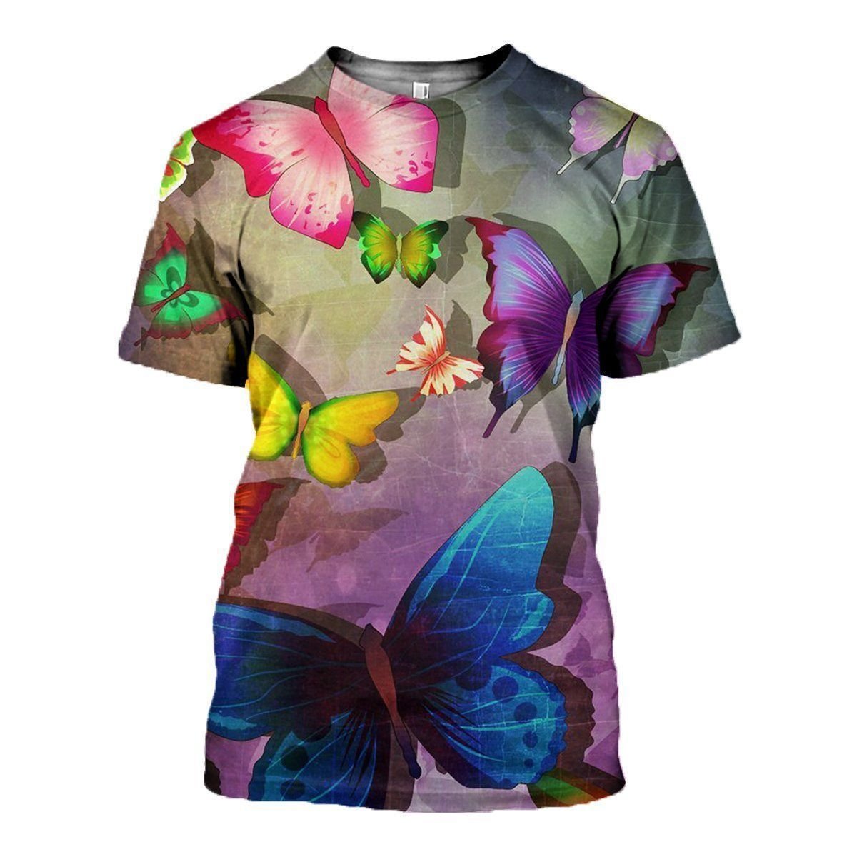 Butterflies graphic t-shirt, unisex cotton tee