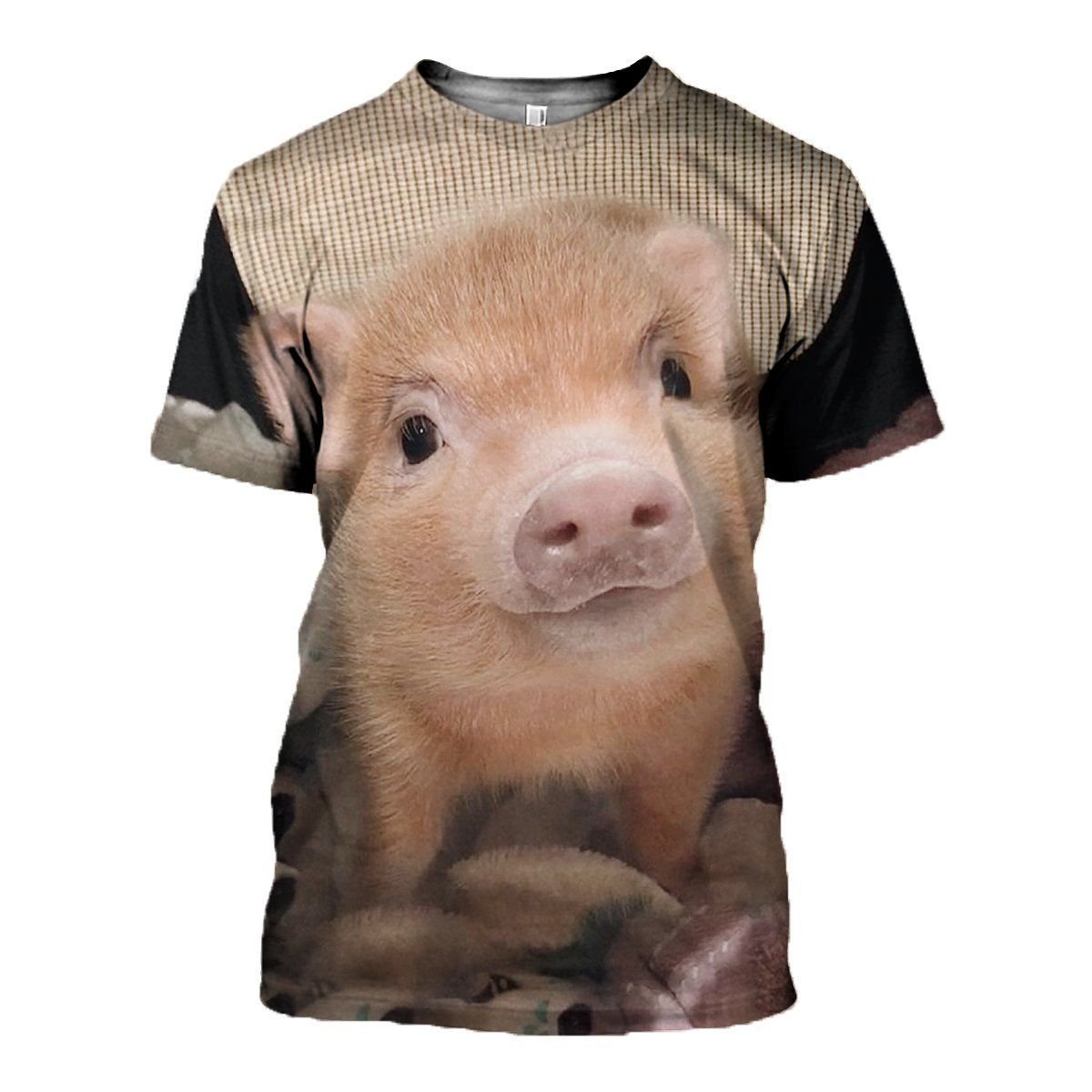 Pig graphic t-shirt, unisex cotton tee