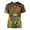 Greenman Art graphic t-shirt, unisex cotton tee