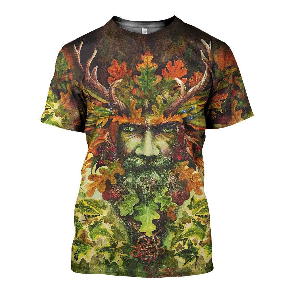 Greenman Art graphic t-shirt, unisex cotton tee