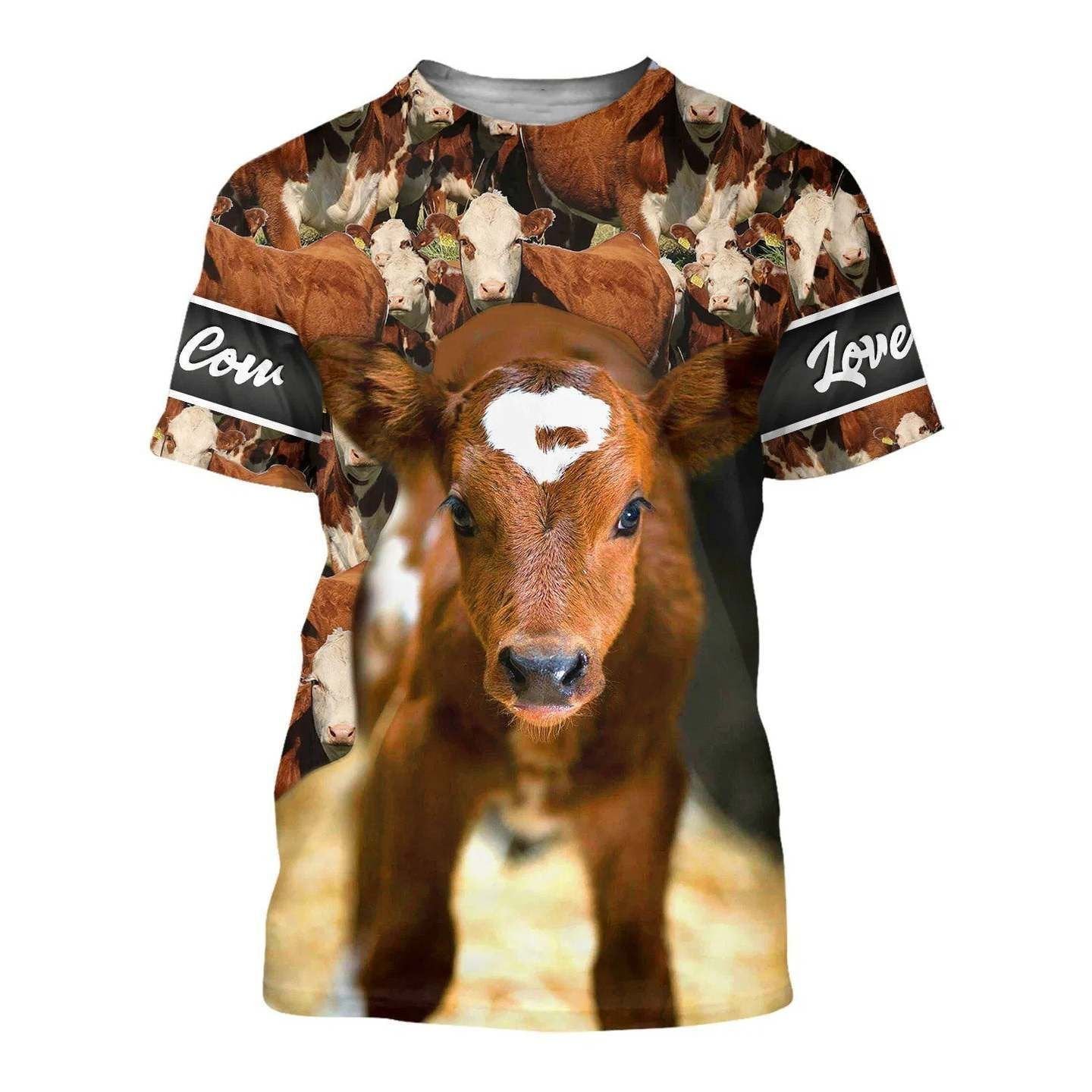 Cow graphic t-shirt, unisex cotton tee
