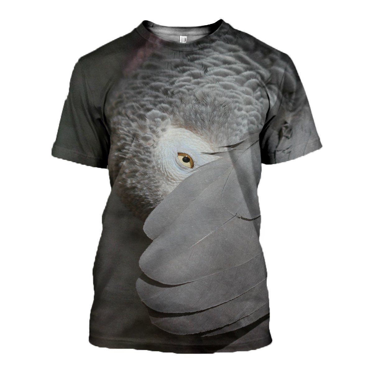 Grey Parrot graphic t-shirt, unisex cotton tee