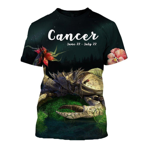 Cancer Zodiac graphic t-shirt, unisex cotton tee
