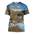 Hunting Pheasant Art graphic t-shirt, unisex cotton tee