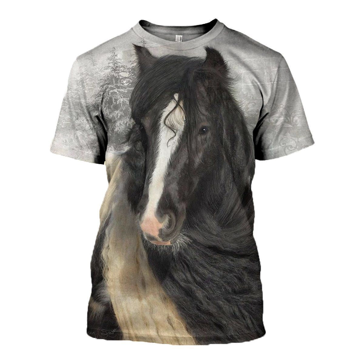 Horse graphic t-shirt, unisex cotton tee