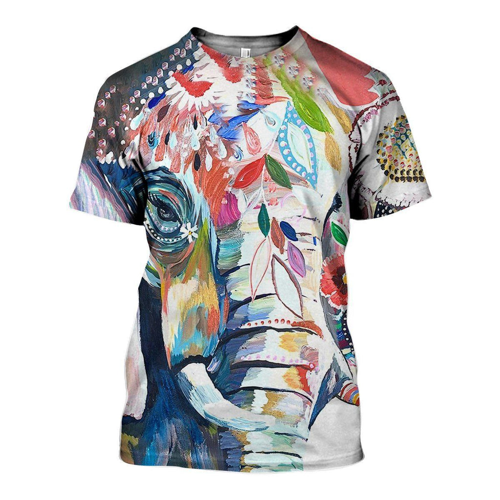 Elephant graphic t-shirt, unisex cotton tee