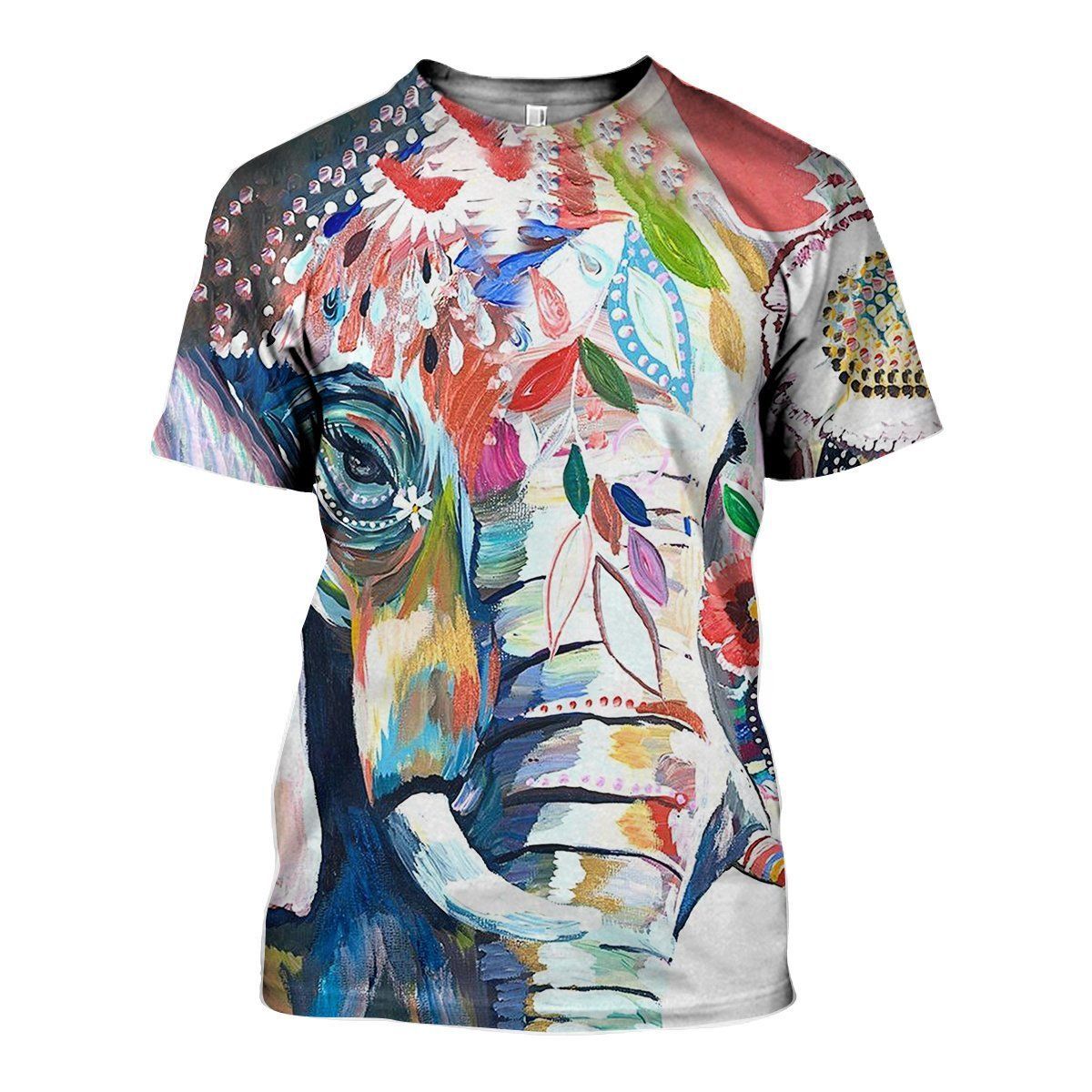 Elephant graphic t-shirt, unisex cotton tee