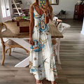 Mermaid Tattoos Sleeveless Maxi Dress | Women Summer Dress | Sundress