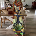 Stained Glass Celtic Art Sleeveless Maxi Dress | Women Summer Dress | Sundress